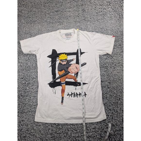 Naruto Shippuden Shinobi Shirt Mens Medium White Graphic Anime Short Sleeve Tee - Picture 4 of 6